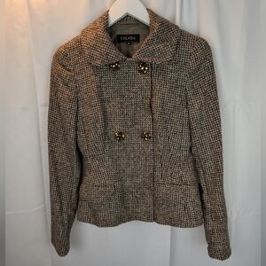 Escada Alpaca Women's Brown Tweed Jacket Size XS(34) In EUC